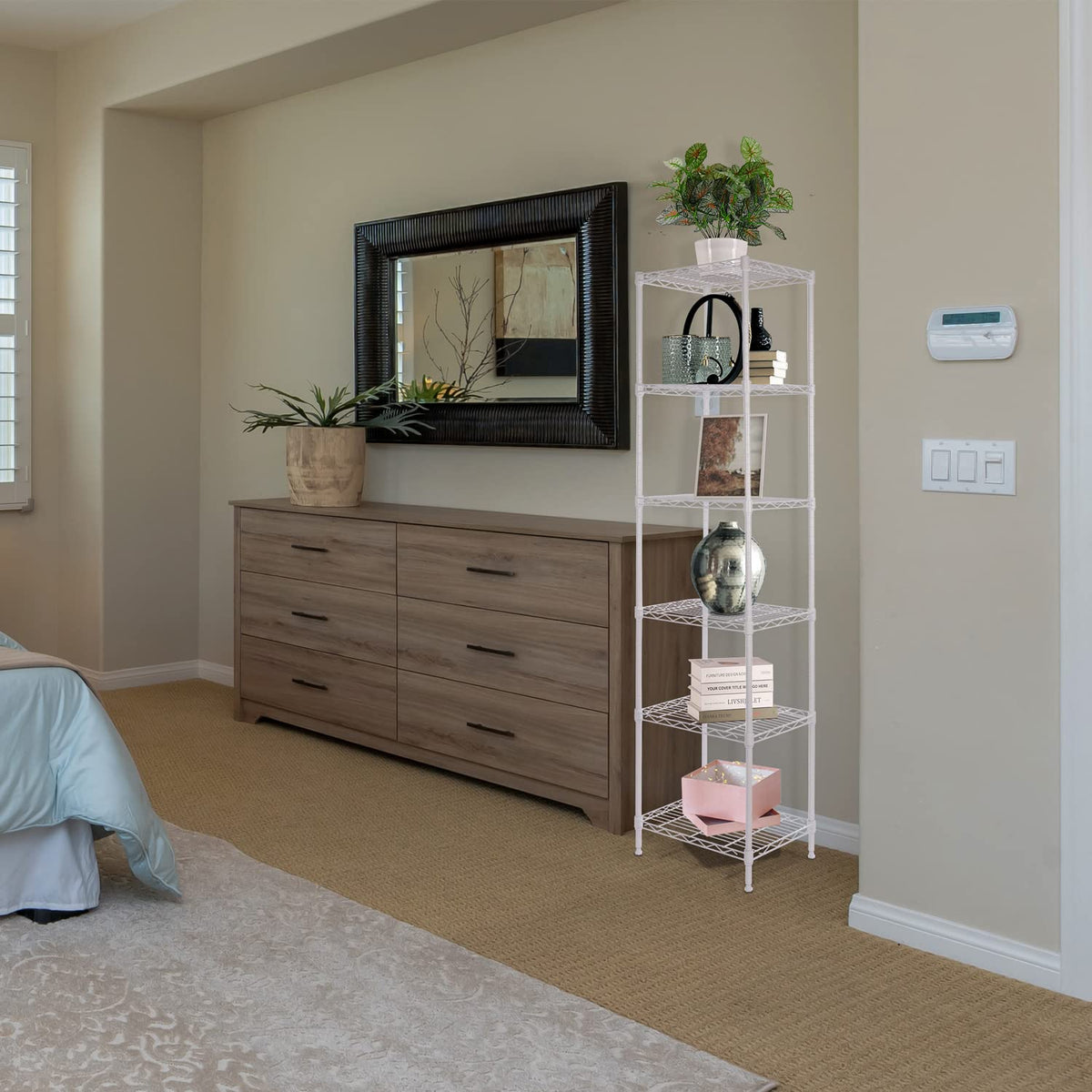GIOTORENT sturdy steel-tube frame resists moisture for long-lasting use in kitchens or bathrooms