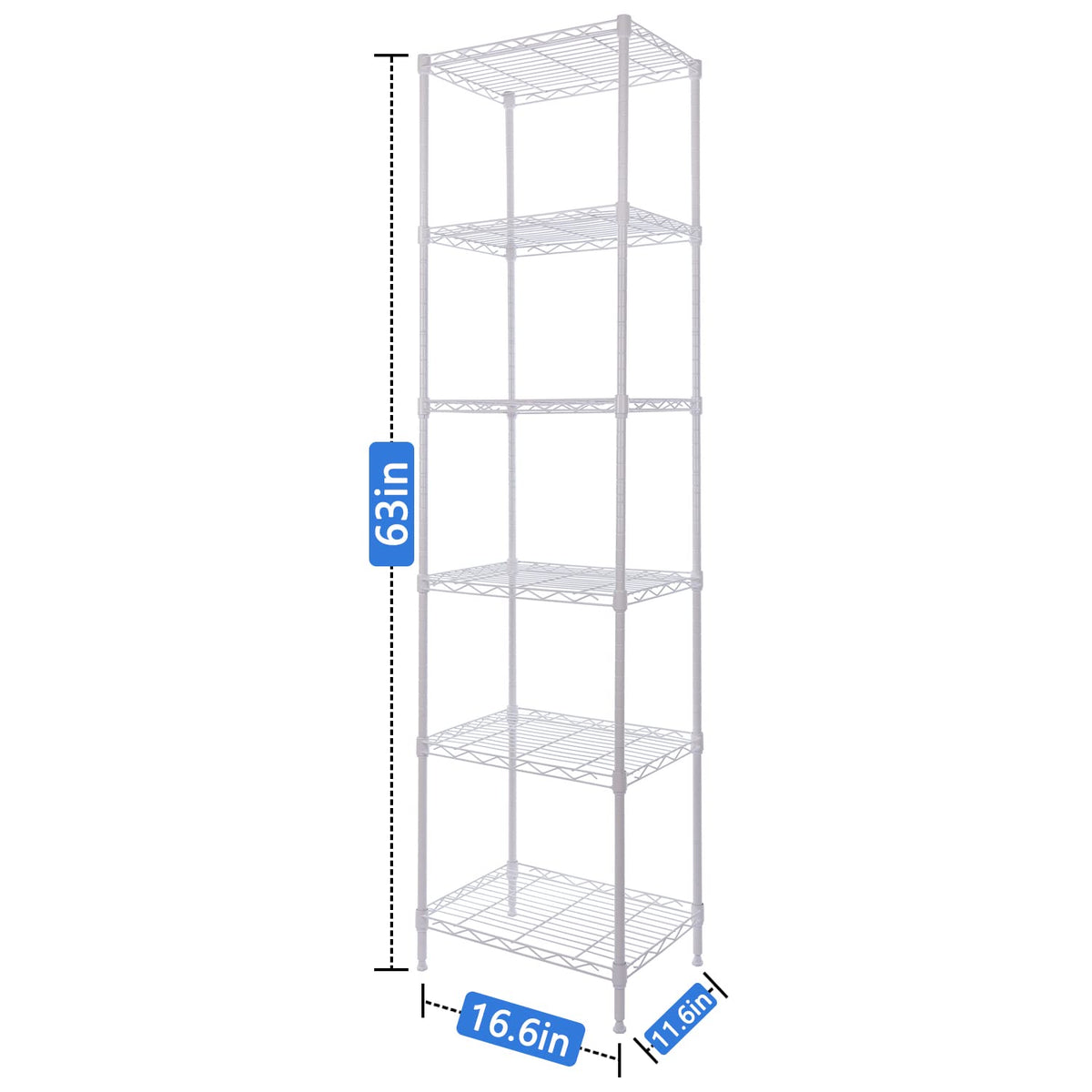 GIOTORENT wire shelf rack with adjustable height for flexible storage organization