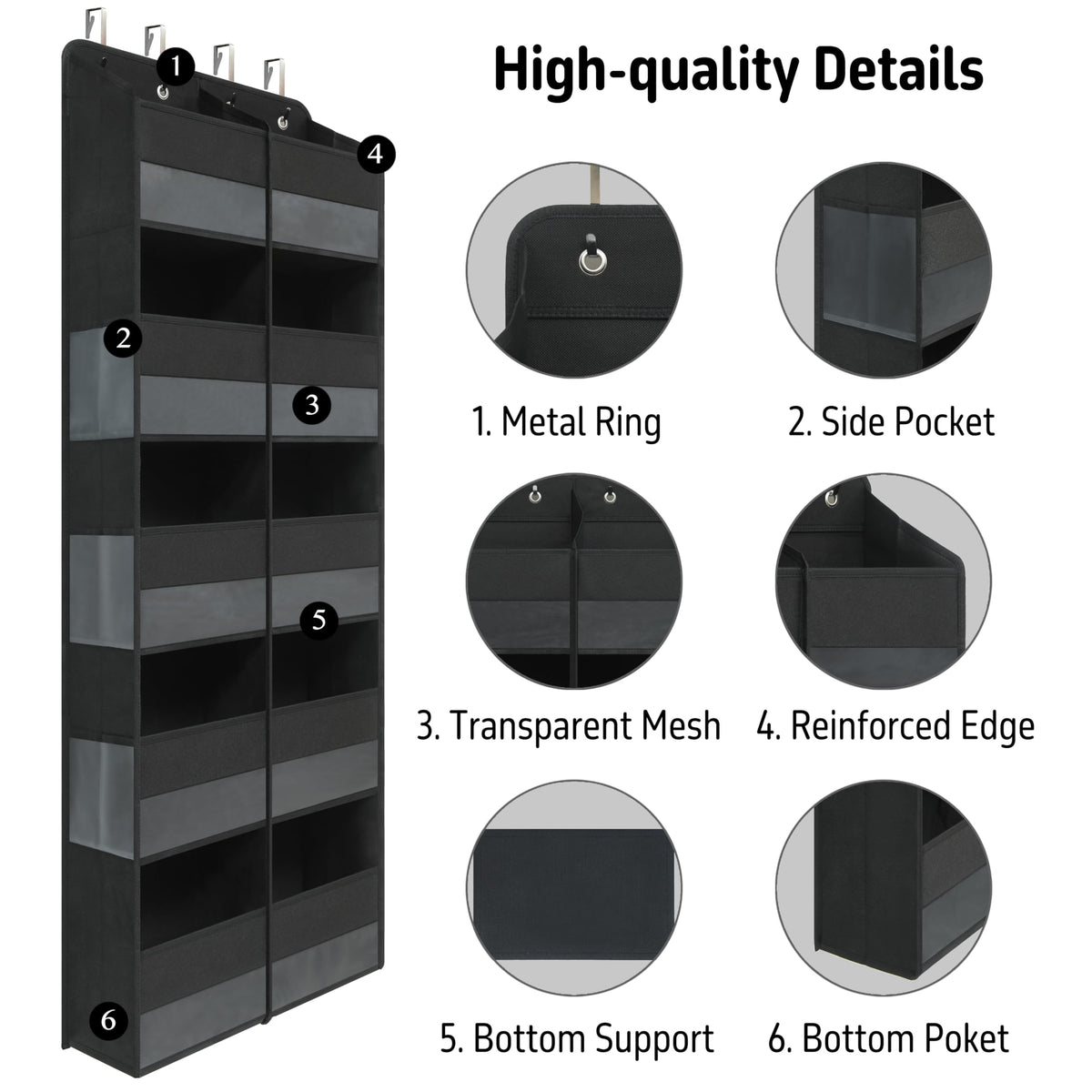 Giraffe Creation pocket windows allow quick content identification for cosmetics and baby supplies.