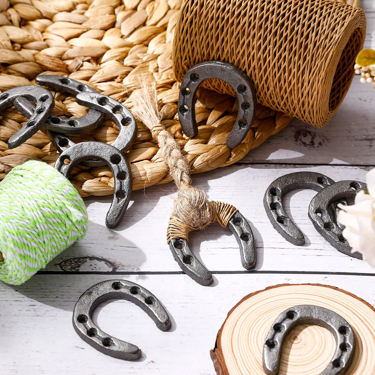 Gisafai vintage good-luck horseshoes as party favors and gifts.