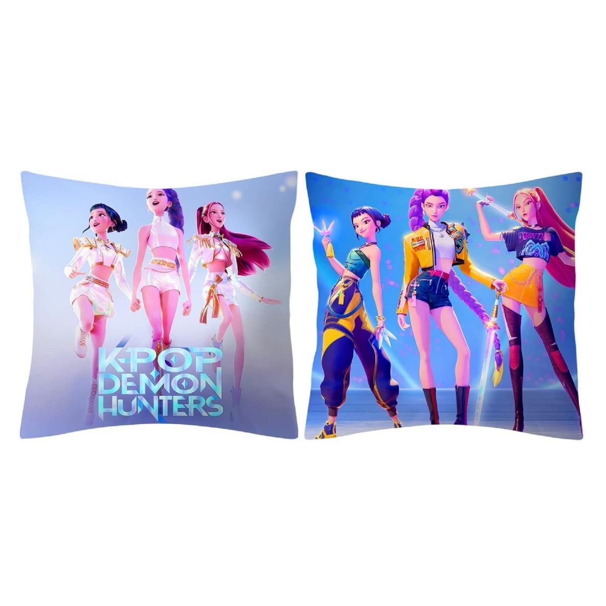 GISEO Demon Movie Hunters pillow cover front design with bold Korea Pop artwork for living room decor