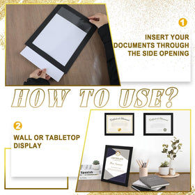gisgfim 8.5x11 frame includes hangers and kickstand for flexible display.