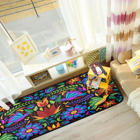 GISPOG floral doormat at garage entrance for durable, stylish entry
