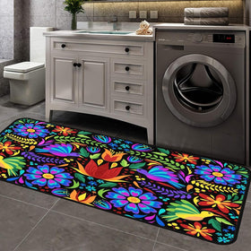 GISPOG floral birds doormat for patio entry showing vibrant pattern