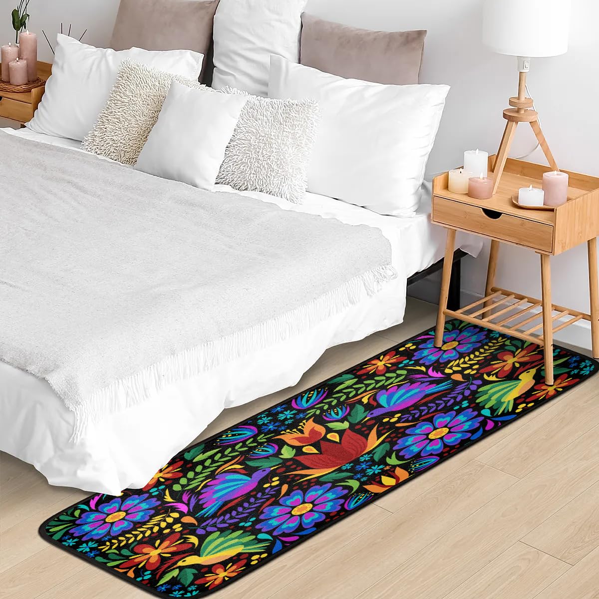 GISPOG indoor outdoor rug adds color while protecting floors in busy areas.