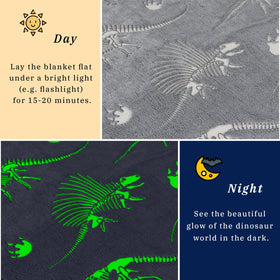 Gitrat Glow Dinosaur Blanket ideal for nap time and cuddling