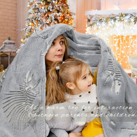 Gitrat Glow Dinosaur Blanket machine washable and easy to care for