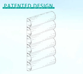GIVANLEE portable back-support pillow folds for travel and storage.