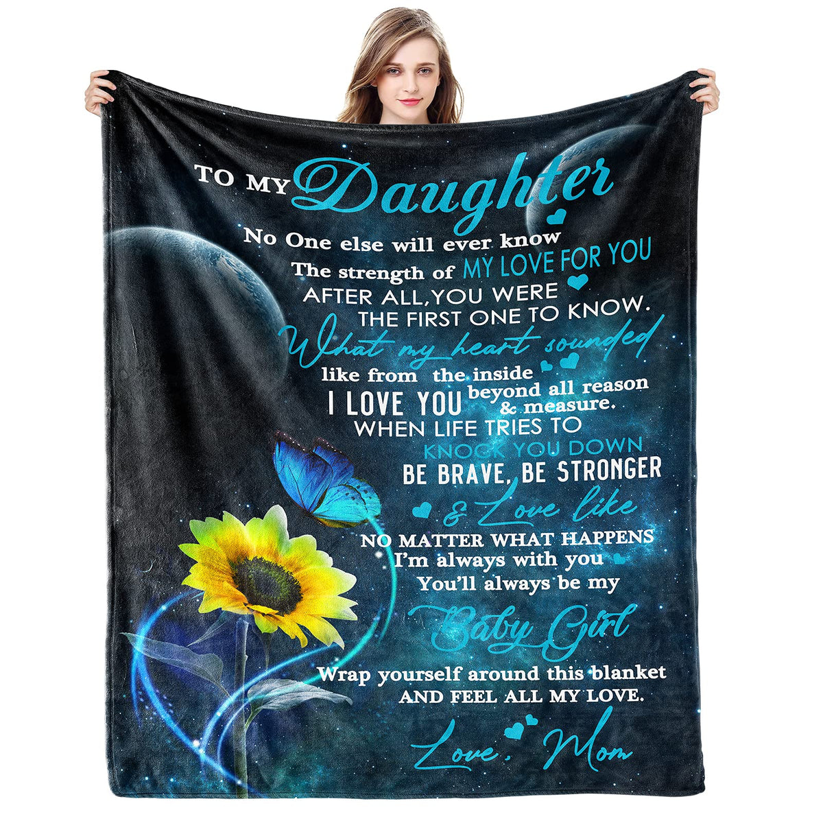 Givetoyou daughter blanket close-up shows ultra-soft flannel texture for cozy warmth