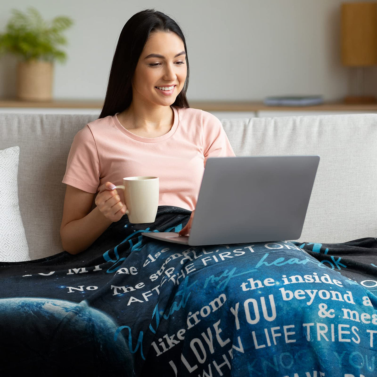 Givetoyou daughter blanket indoors on sofa complements home decor
