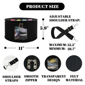Gjulrfu sturdy shoulder strap and handle for hands-free carrying.