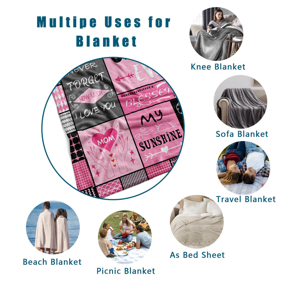 Gkyuobaly cozy mom blanket on lap, perfect for relaxing moments
