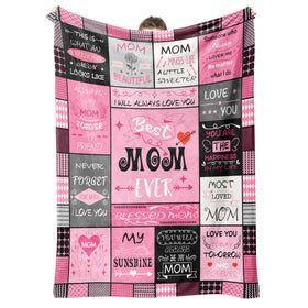 Gkyuobaly Mothers Day blanket 50x60 on bed offers cozy warmth for mom
