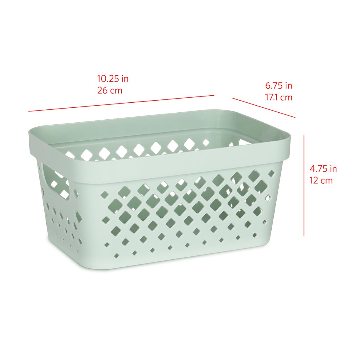 Glad Sage baskets storing snacks and spices in a pantry