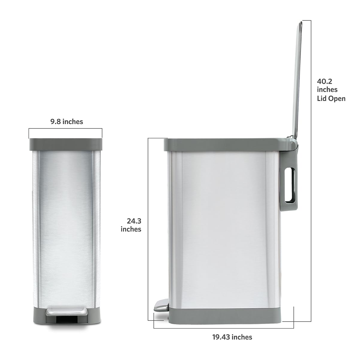 Glad Slim Trash Can uses Clorox odor protection to reduce smells.