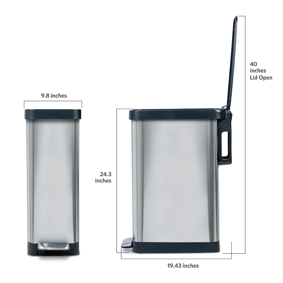 Glad Slim Trash Can with Clorox Odor Protection minimizes cooking smells.