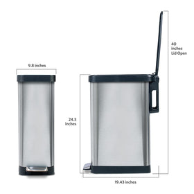 Glad Slim Trash Can with Clorox Odor Protection minimizes cooking smells.
