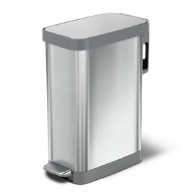 Glad Slim Trash Can with narrow design and soft-close lid for compact spaces.