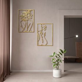 Glamativity living room decor with minimalist gold lines.