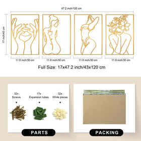 Glamativity gold real metal texture adds premium feel to any room.