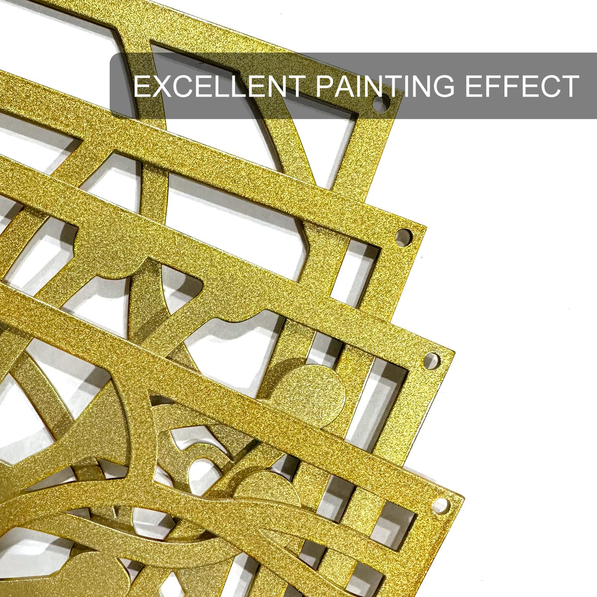 Glamativity includes eight golden screws for easy installation.