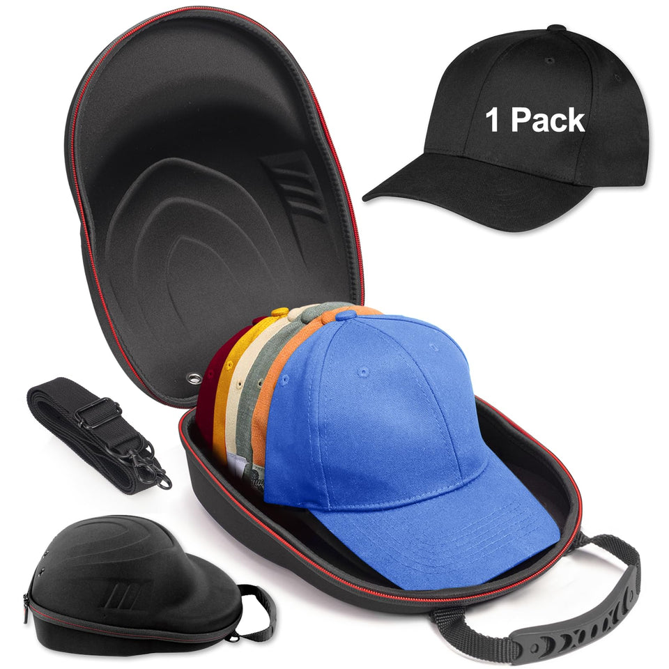 Glamgen hat travel case with hard-shell exterior protects hats during transit.
