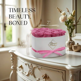 Bedroom decor featuring Glamour Boutique preserved roses for lasting charm.