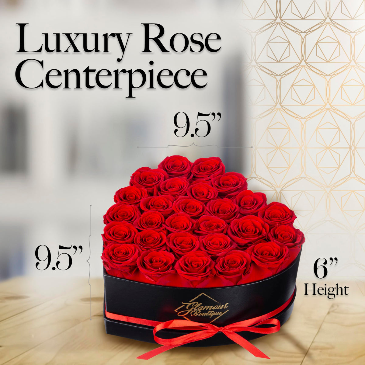 GLAMOUR BOUTIQUE birthday gift rose box suitable for celebrations.