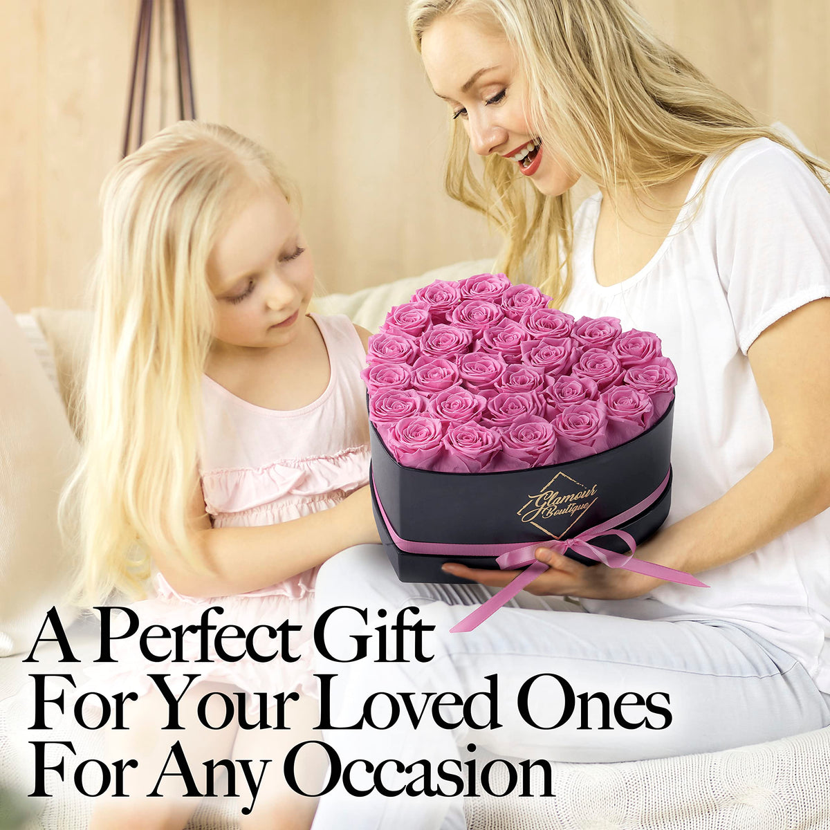 GLAMOUR BOUTIQUE blue roses box for modern accents.