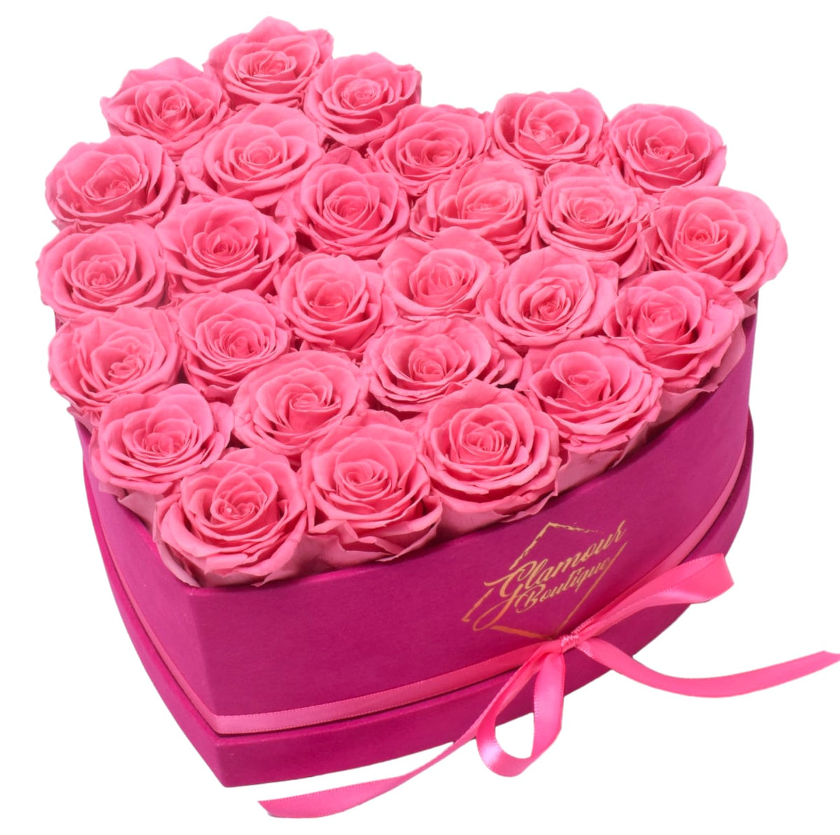 GLAMOUR BOUTIQUE forever rose heart box closed for lasting elegance in your home.