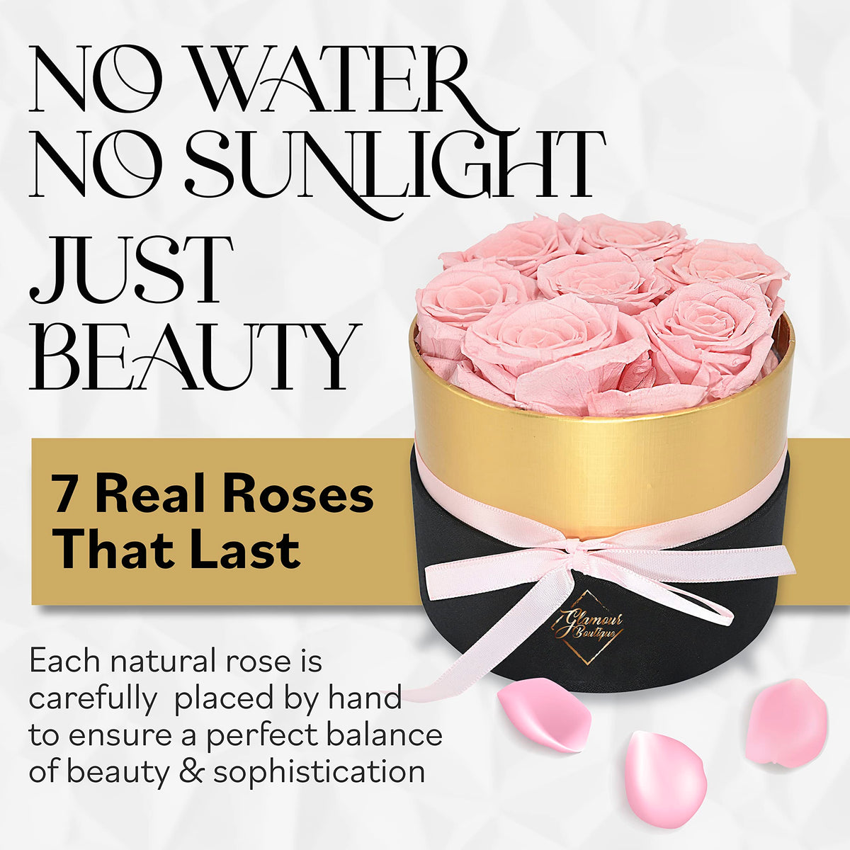 GLAMOUR BOUTIQUE hexagon display box — sophisticated Valentine decor