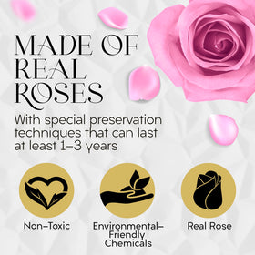 GLAMOUR BOUTIQUE pink forever roses — vibrant home decor centerpiece