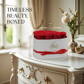 GLAMOUR BOUTIQUE rose box pink display showcases effortless maintenance and lasting charm.