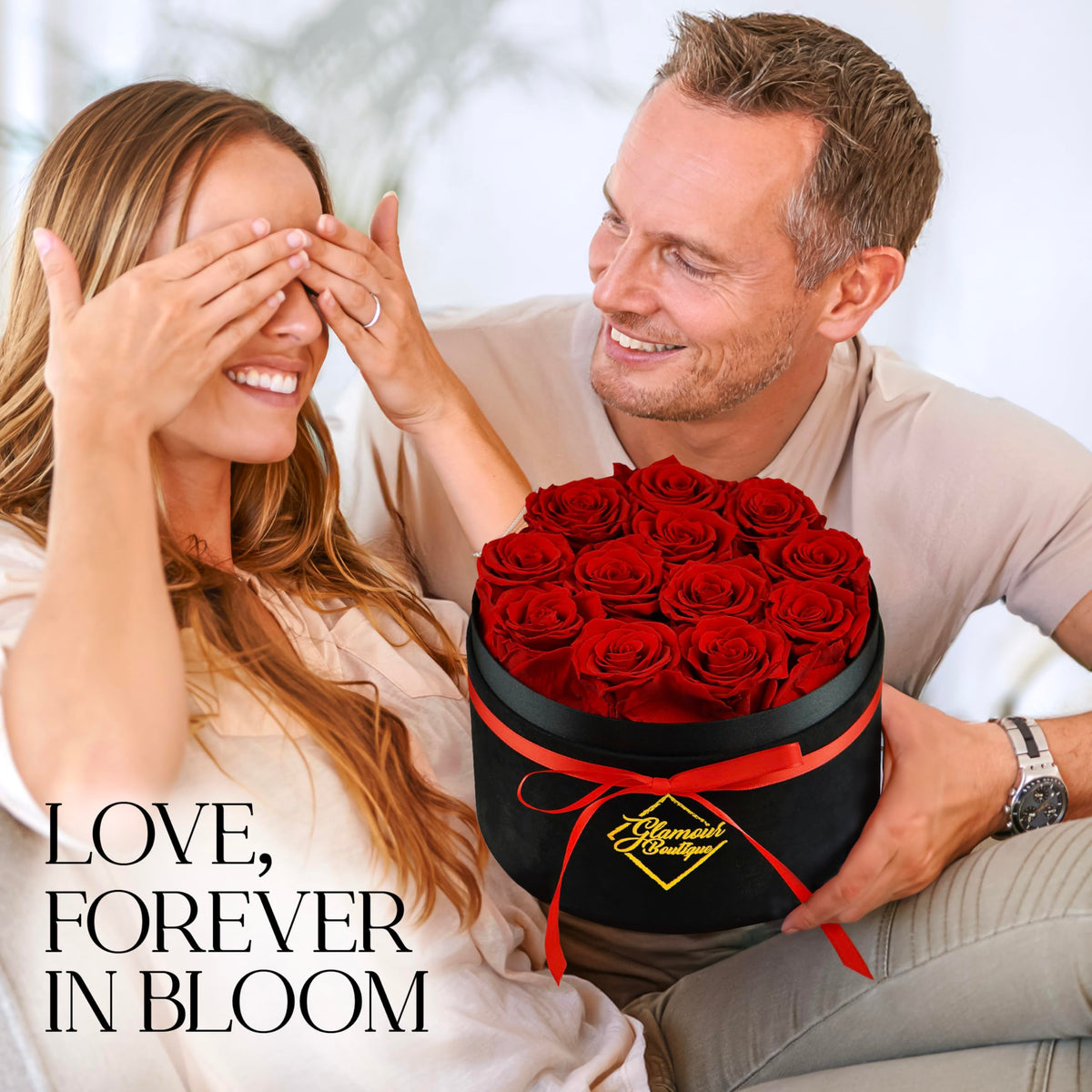 Glamour Boutique flowers forever gift box adds timeless decor to any room.