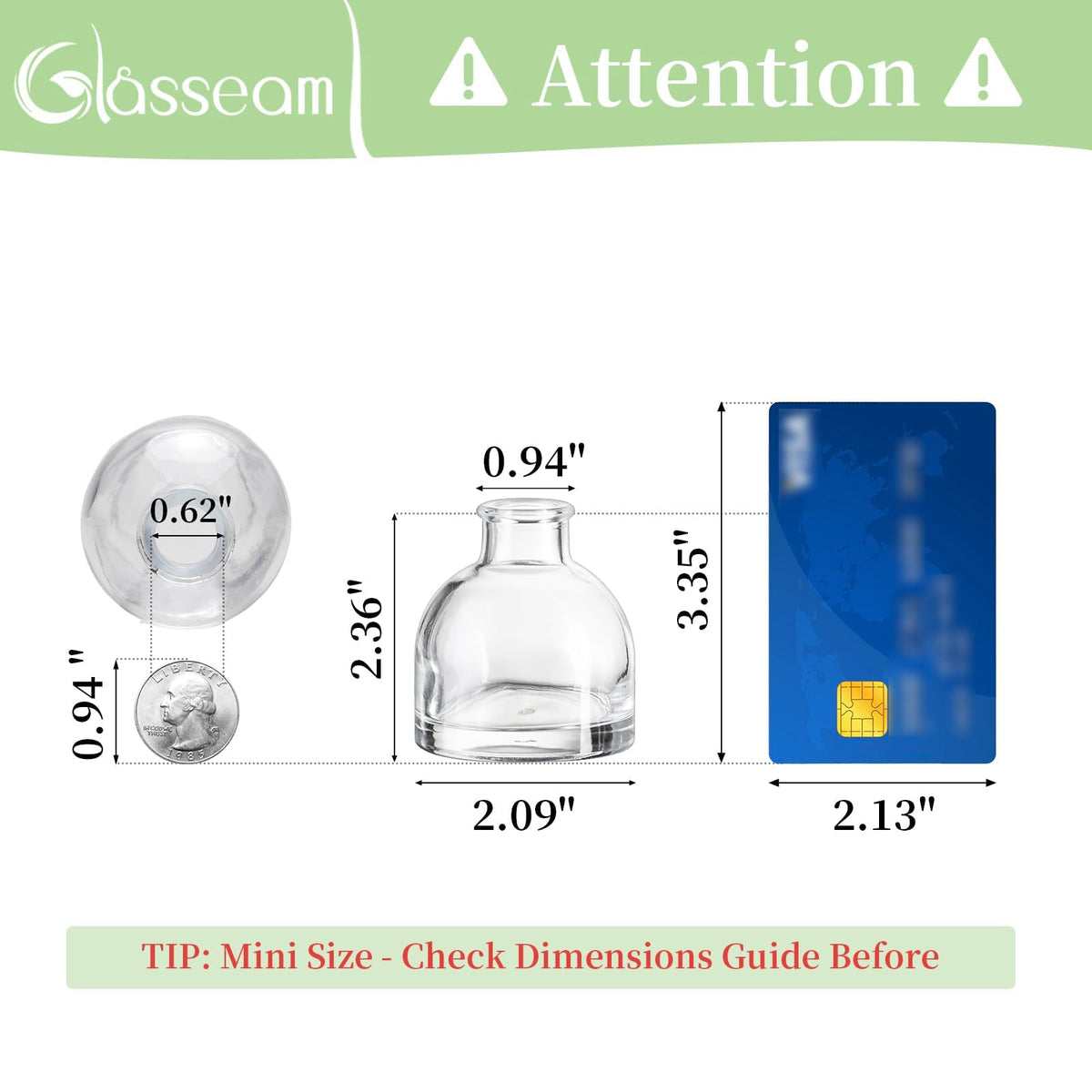 Glasseam assorted mini bud vases with varied shapes add modern charm to tables