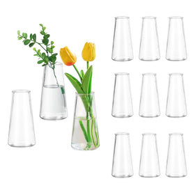 Glasseam clear flower vase centerpiece with two stems for elegant table decor.