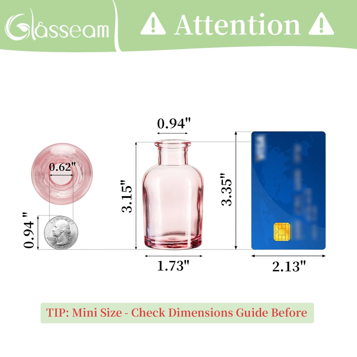 Glasseam colored mini bud vases bulk set versatile decor.