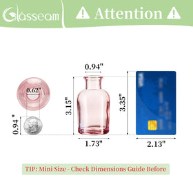 Glasseam colored mini bud vases bulk set versatile decor.