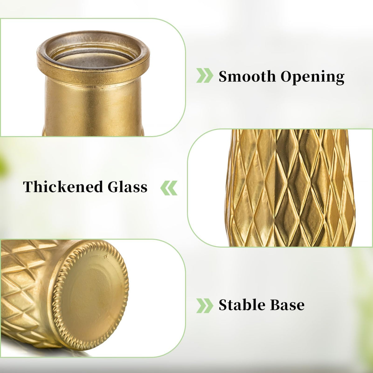 Glasseam gold vase multifunctional decor for year-round decorating