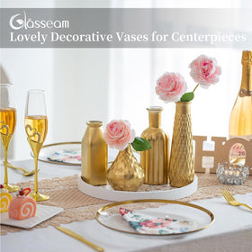 Glasseam gold vase sleek chic finish for modern tables