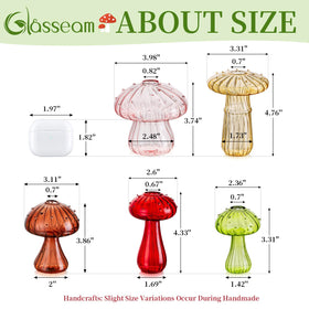 Glasseam mushroom propagation vase fits single stems for bright dining table accents