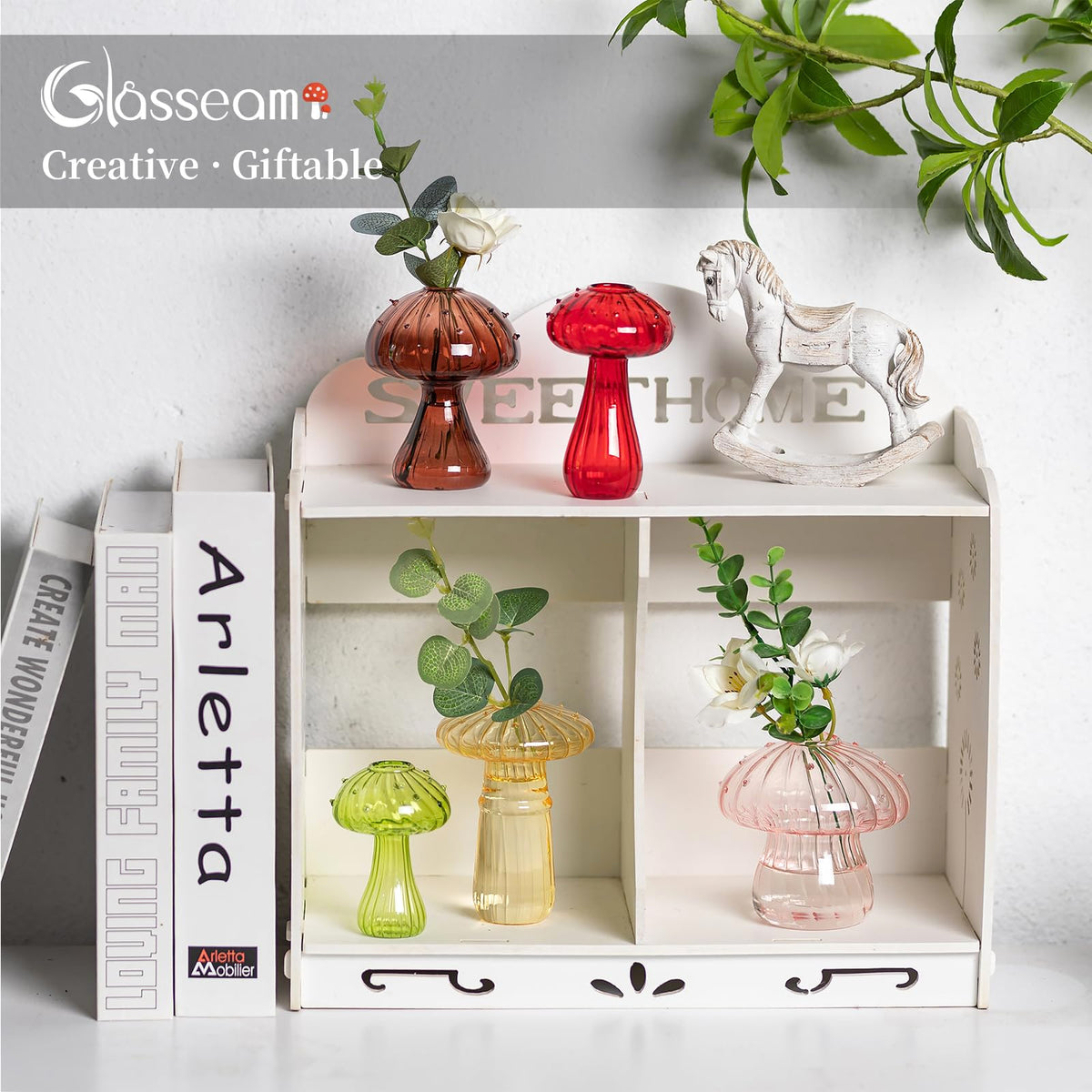 Glasseam mushroom propagation vase uses thick borosilicate glass for exceptional clarity
