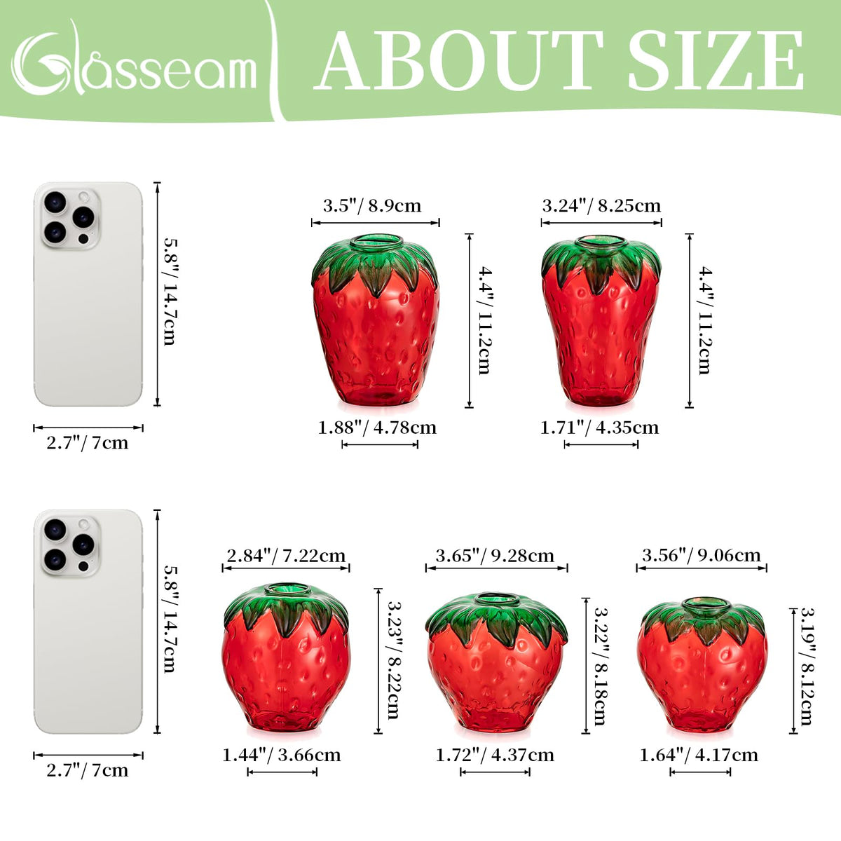 Glasseam strawberry propagation vase reed diffuser alternative for fresh scent.