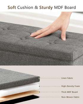 GLAXYFUR entryway storage ottoman used near doors for quick seating and organization