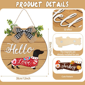 Glenmal interchangeable dachshund clothes magnets offer easy season updates