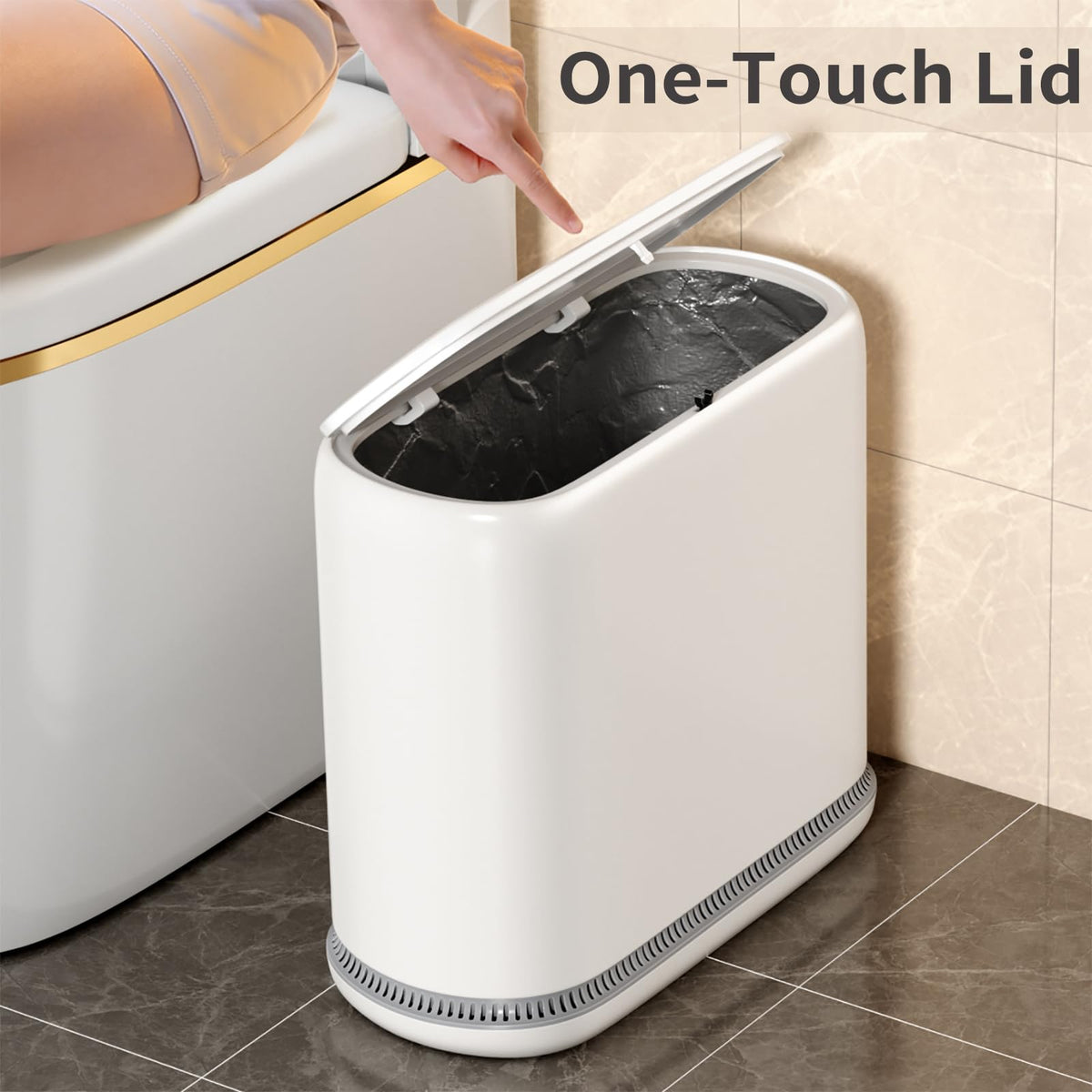 Gleynest slim 6-inch-wide design saves between-wall space.