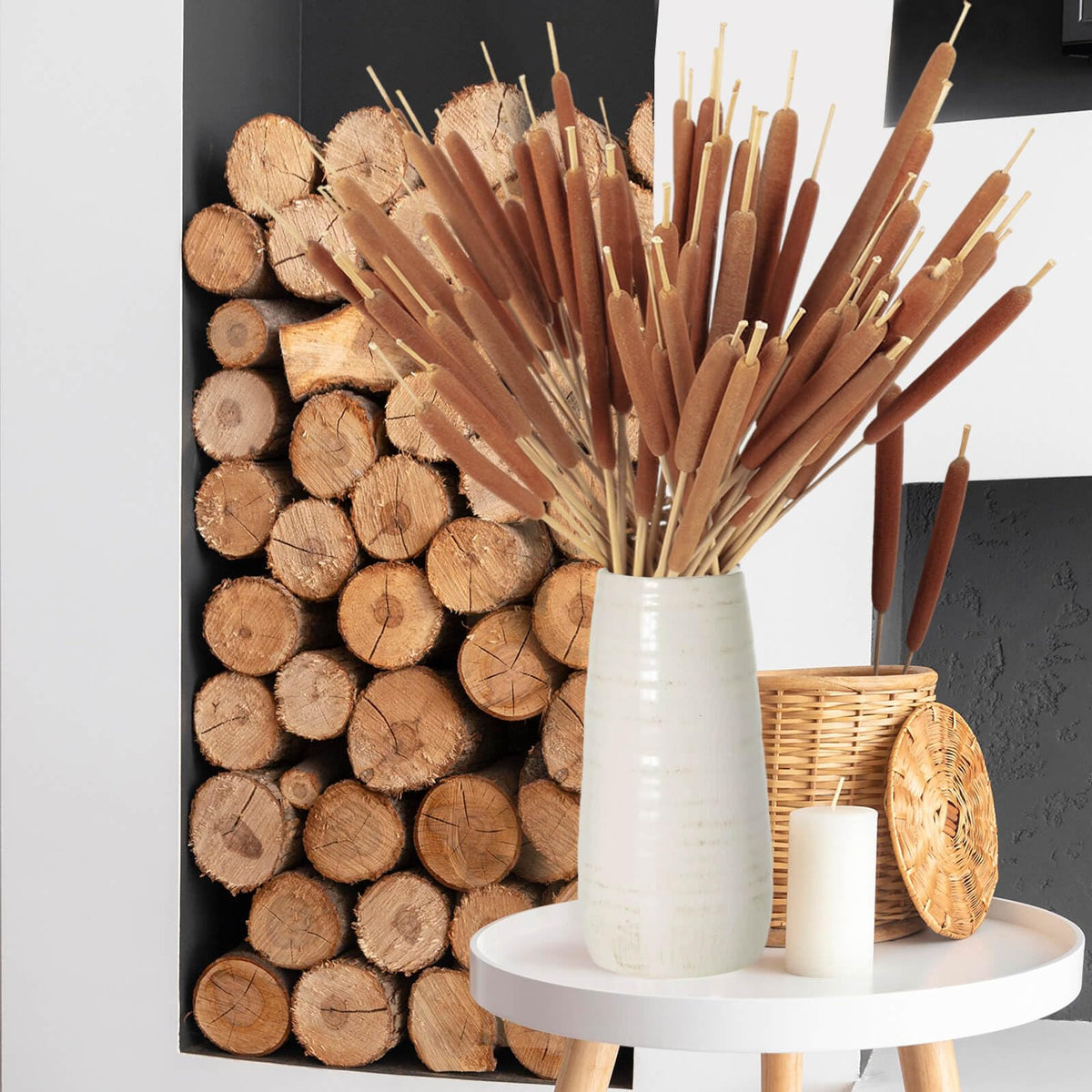 Glicrili eco friendly dried cattails gift set suitable for stylish gift ideas.