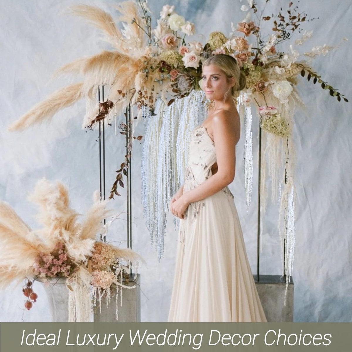 Glicrili natural dried stems with versatile hanging or vase display for celebrations.
