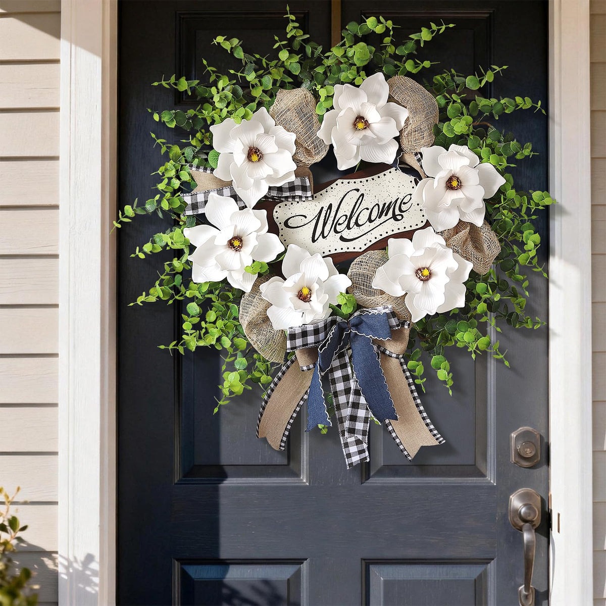 GLIDLION front door décor wreath—works well on porches, walls, and fireplaces.