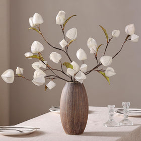 GLIDLION 4pcs artificial physalis branch for vase, 29 inches, ideal for year-round arrangements.